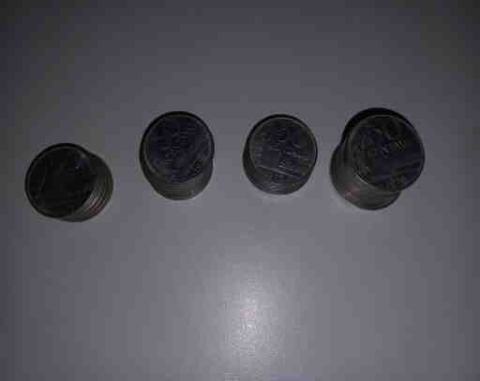 Moedas 50 centavos 1975, 1976,1977, 1978